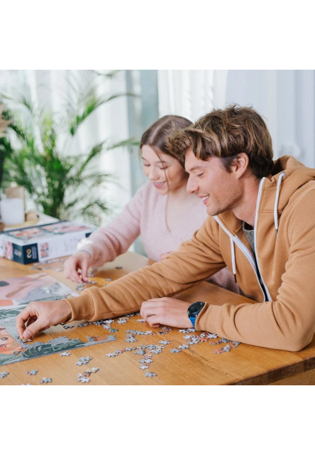 Trefl Prime Puzzle 1000 UFT - Joga, mačky a káva: Pokoj v duši