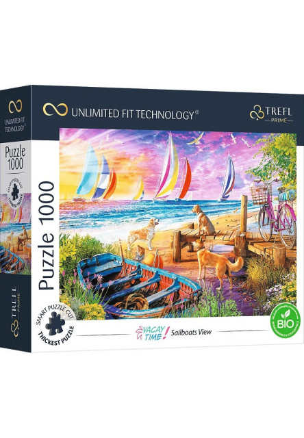Trefl Prime puzzle 1000 UFT - Čas dovolenky: Plachetnica