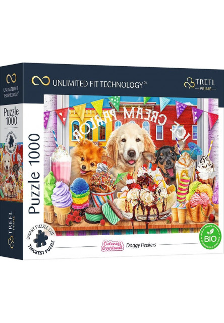 Trefl Prime puzzle 1000 UFT - Nálož roztomilosti: Psí sliediči
