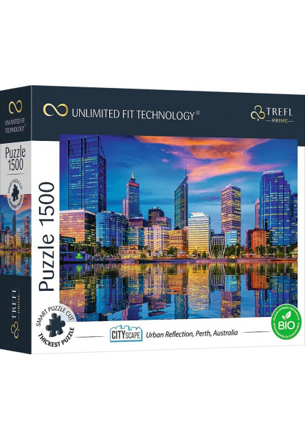 Trefl Prime puzzle 1500 UFT - Panoráma mesta: Odraz veľkomesta, Perth,Australia