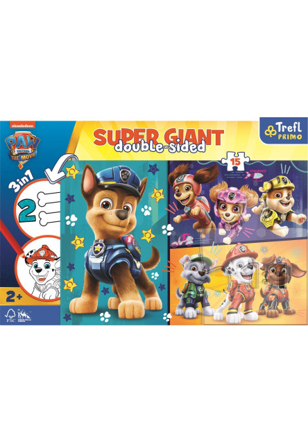 Trefl Puzzle 15 GIANT- Paw Patrol : THE MOVIE