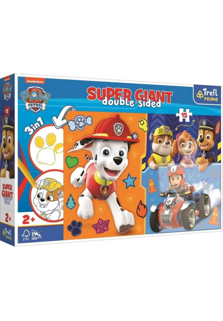 Trefl Puzzle 15 GIANT- Paw Patrol