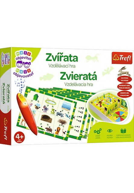 Trefl Hra Malý objaviteľ + Magické pero - Zvieratá SK/CZ