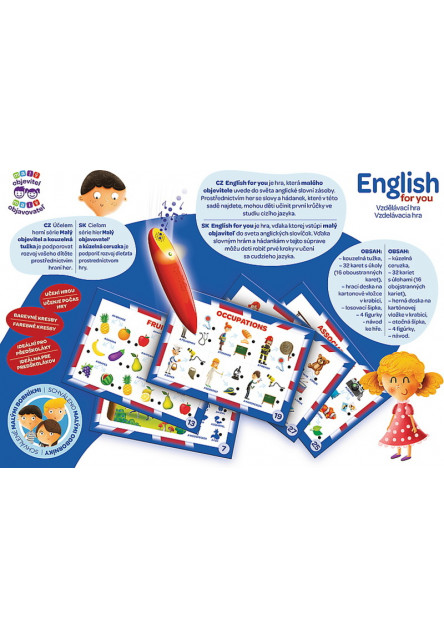 Trefl Hra Malý objaviteľ + Magické pero - English for you SK/CZ