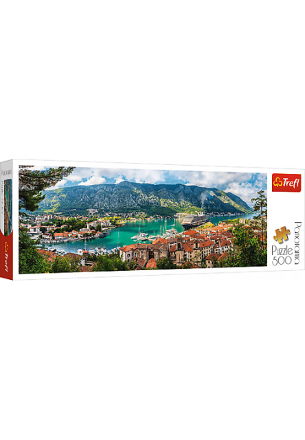 Trefl Panoramatické puzzle 500 - Kotor, Čierna Hora