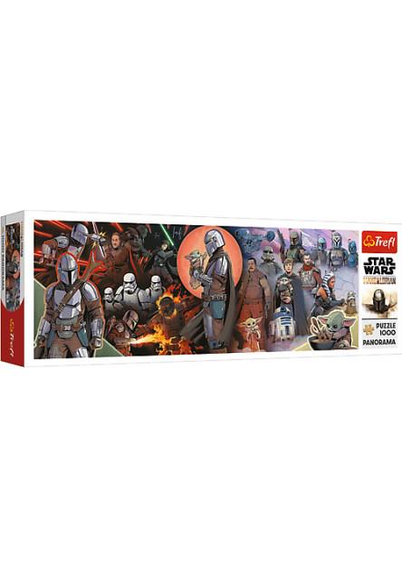 Trefl Panoramatické puzzle 1000 - Dobrodružstvá Mandalorian / Lucasfilm Star Wars The Mand