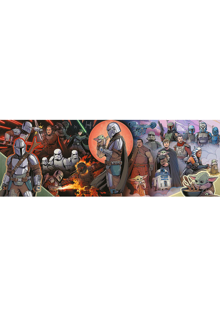 Trefl Panoramatické puzzle 1000 - Dobrodružstvá Mandalorian / Lucasfilm Star Wars The Mand