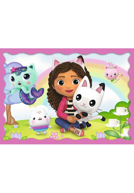 Trefl Puzzle 4v1 - Gabbyine dobrodružstvá / Universal Gabby´s Dollhouse