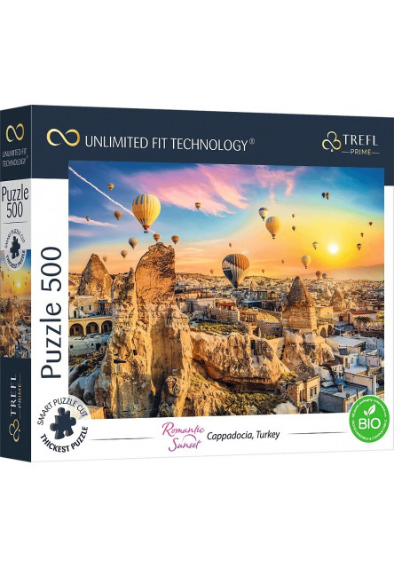 Trefl Prime puzzle 500 UFT - Romantický západ slnka: Kapadócia, Turecko