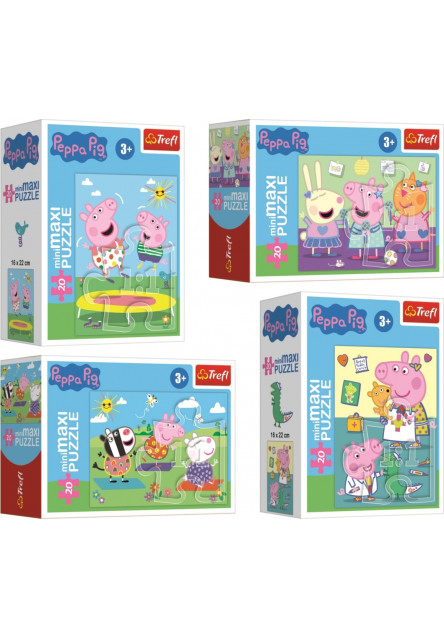 Trefl Puzzle 20 miniMAXI Peppa Pig, 4 druhy