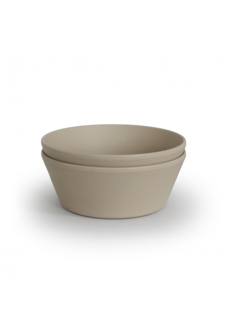 Okrúhle obedové misky mushie - vanilla