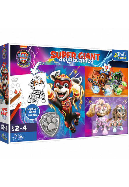 Trefl Puzzle 15 GIANT - Úžasný tím PAW PATROL