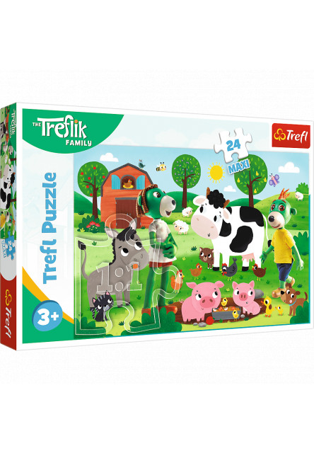 Trefl Puzzle 24 Maxi - Rodina Treflíkov / Studio Trefl Rodzina Treflików