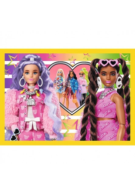 Trefl Puzzle 4v1 - Šťastný svet Barbie / Mattel, Barbie