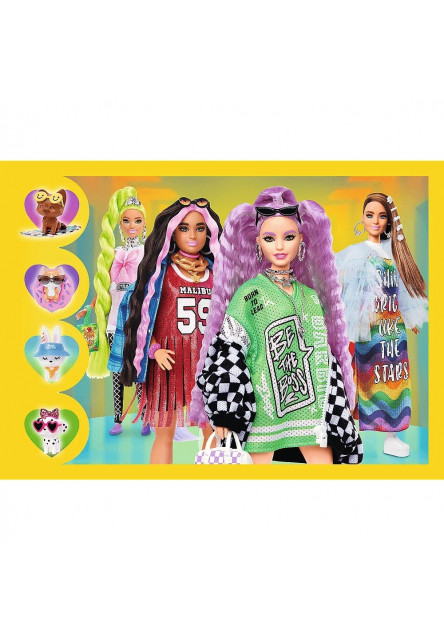 Trefl Puzzle 4v1 - Šťastný svet Barbie / Mattel, Barbie