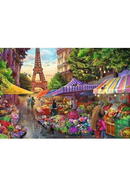 Trefl Puzzle 1000 Premium Plus - Čajový čas: Kvetinový trh