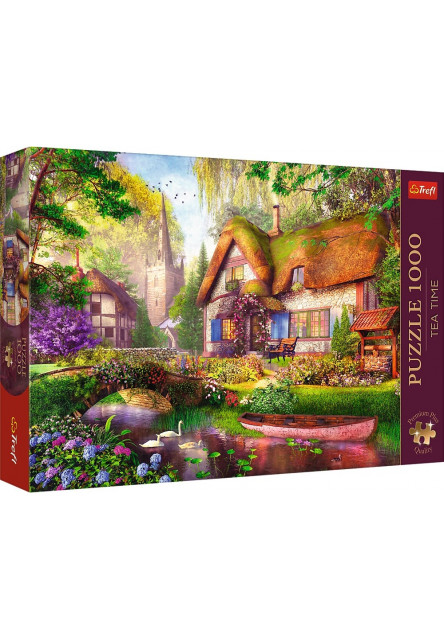 Trefl Puzzle 1000 Premium Plus - Čajový čas: Lesný domček