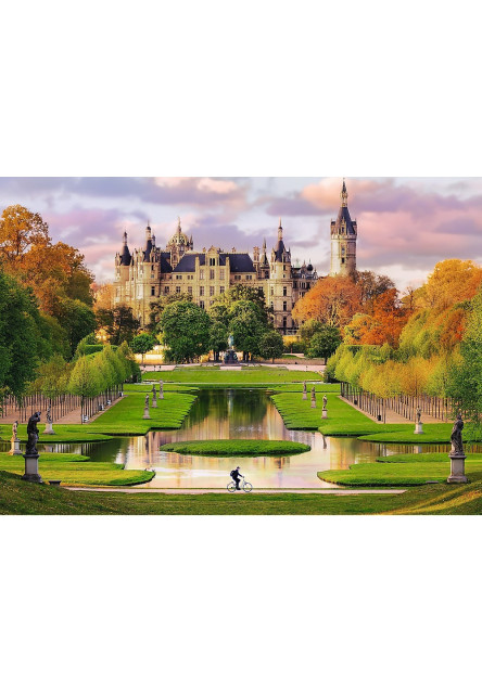Trefl Puzzle 1000 Premium Plus - Foto Odysea: Zámok Schwerin, Nemecko