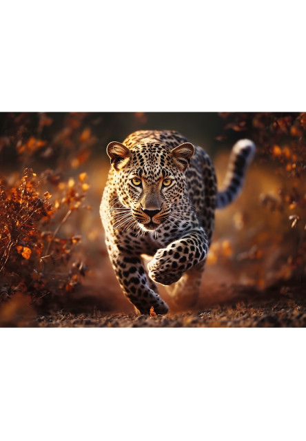 Trefl Puzzle 1000 Premium Plus - Foto Odysea: Divoký leopard