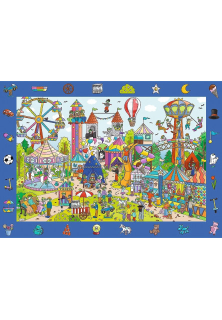 Trefl Puzzle s hľadaním obrázkov Spy Guy: Zábavný park 100 dielikov