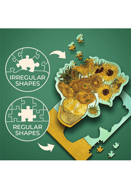 Trefl Drevené puzzle Vincent van Gogh: Slnečnice 200 Art Collection