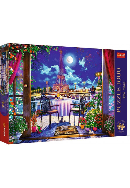 Trefl Puzzle 1000 Premium Plus Quality Tea Time Paríž v mesačnom svite