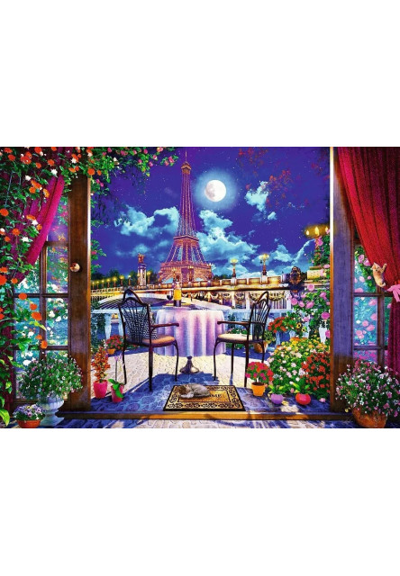 Trefl Puzzle 1000 Premium Plus Quality Tea Time Paríž v mesačnom svite
