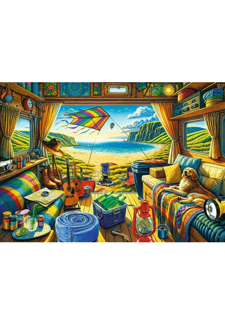Trefl Puzzle 1000 Premium Plus Quality Tea Time Cestovanie v karavane