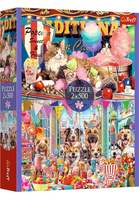 Trefl Puzzle 2 x 500 dielikov Nadýchaní priatelia