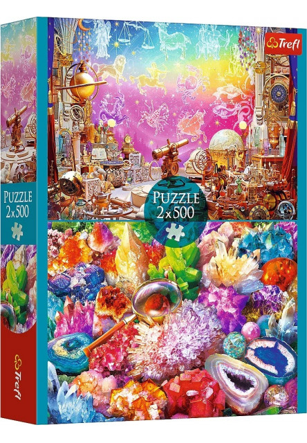 Trefl Puzzle 2 x 500 Vesmír a kryštály