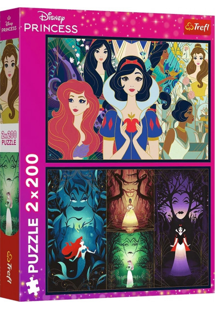 Trefl Disney puzzle 2 x 200 dielikov Očarujúce princezné