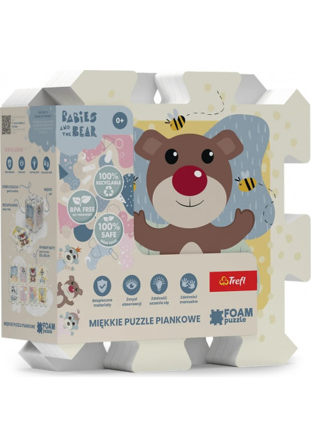 Trefl penové puzzle Treflíkovci a medvedík