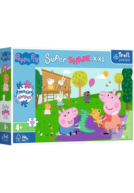 Trefl Puzzle Peppa Pig: Hra s bratom 60 dielikov