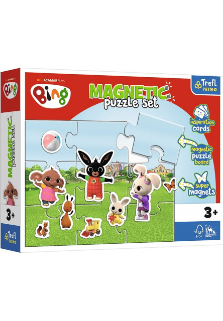 Trefl Magnetické puzzle Zajačik Bing s priateľmi