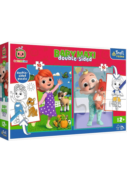 Trefl Obojstranné puzzle Cocomelon: Priatelia BABY MAXI 2x10 dielikov