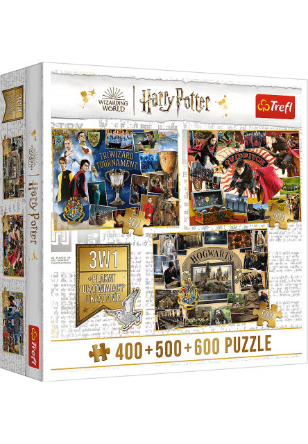 Trefl Puzzle Harry Potter Tournament 3v1 400 + 500 + 600 dielikov