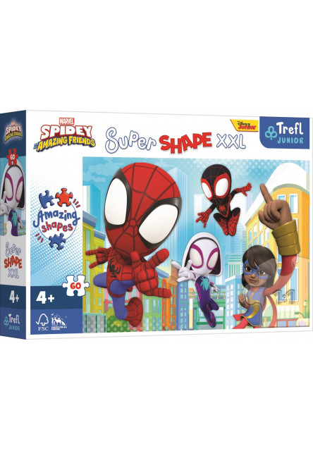 Trefl Puzzle Super Shape XXL Spidey a jeho úžasní priatelia 60 dielikov