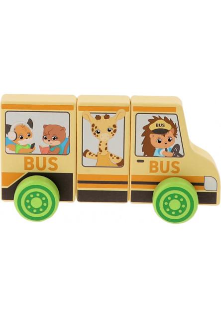 Trefl Magnetické vozidlo - Školský autobus - 3 prvky