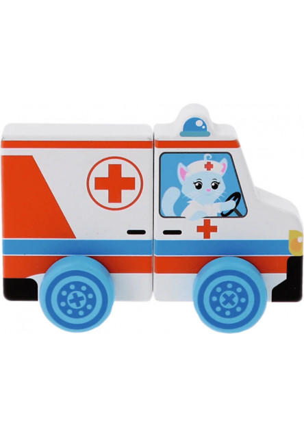 Trefl Magnetické vozidlo - Sanitka - 2 prvky