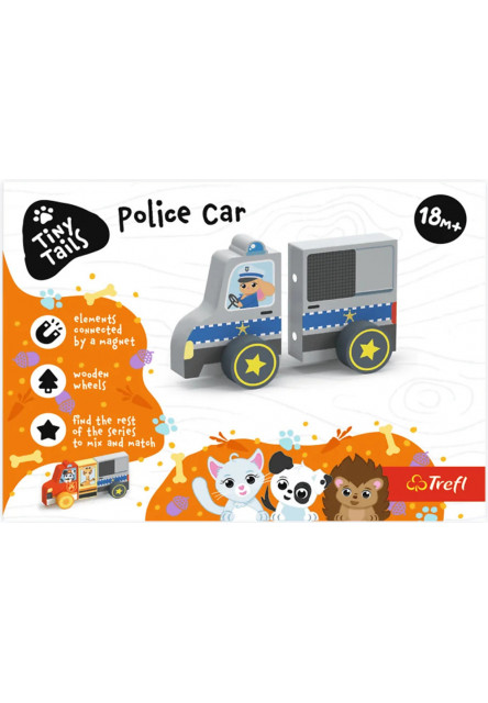 Trefl Magnetické vozidlo - Policajné auto - 2 prvky