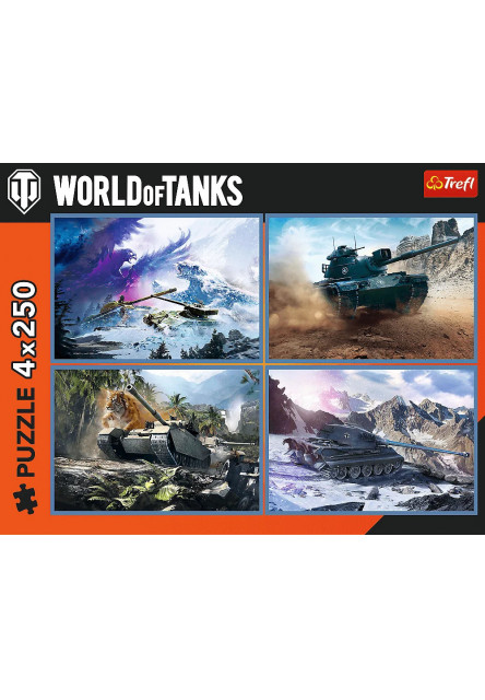 Trefl Puzzle 4x250 - World of tanks