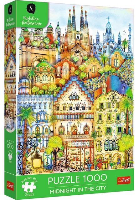 Trefl Puzzle 1000 Premium Plus - Polnoc v Barcelone / Madalina Tantareanu