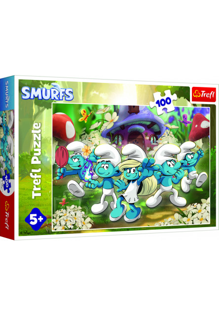 Trefl Puzzle 100 Zoznámte sa so Šmolkami