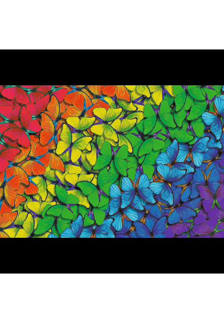 Trefl Drevené puzzle 501 - Dúhové motýle