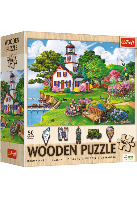 Trefl Drevené puzzle 501 - Letné útočisko