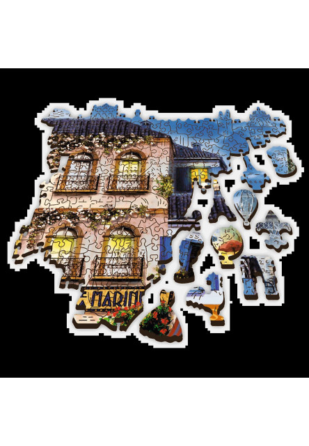 Trefl Drevené puzzle 1000 - Francúzska ulička