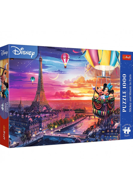 Trefl Puzzle 1000 Premium Plus -  Mickey a Minnie v Paríži