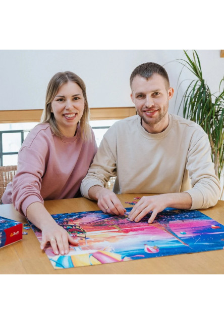 Trefl Puzzle 1000 Premium Plus -  Mickey a Minnie v Paríži