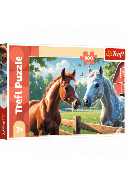 Trefl Puzzle 200 Kone na čistinke