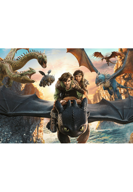 Trefl Puzzle 200 Bezzubka a priatelia / Ako vycvičiť draka